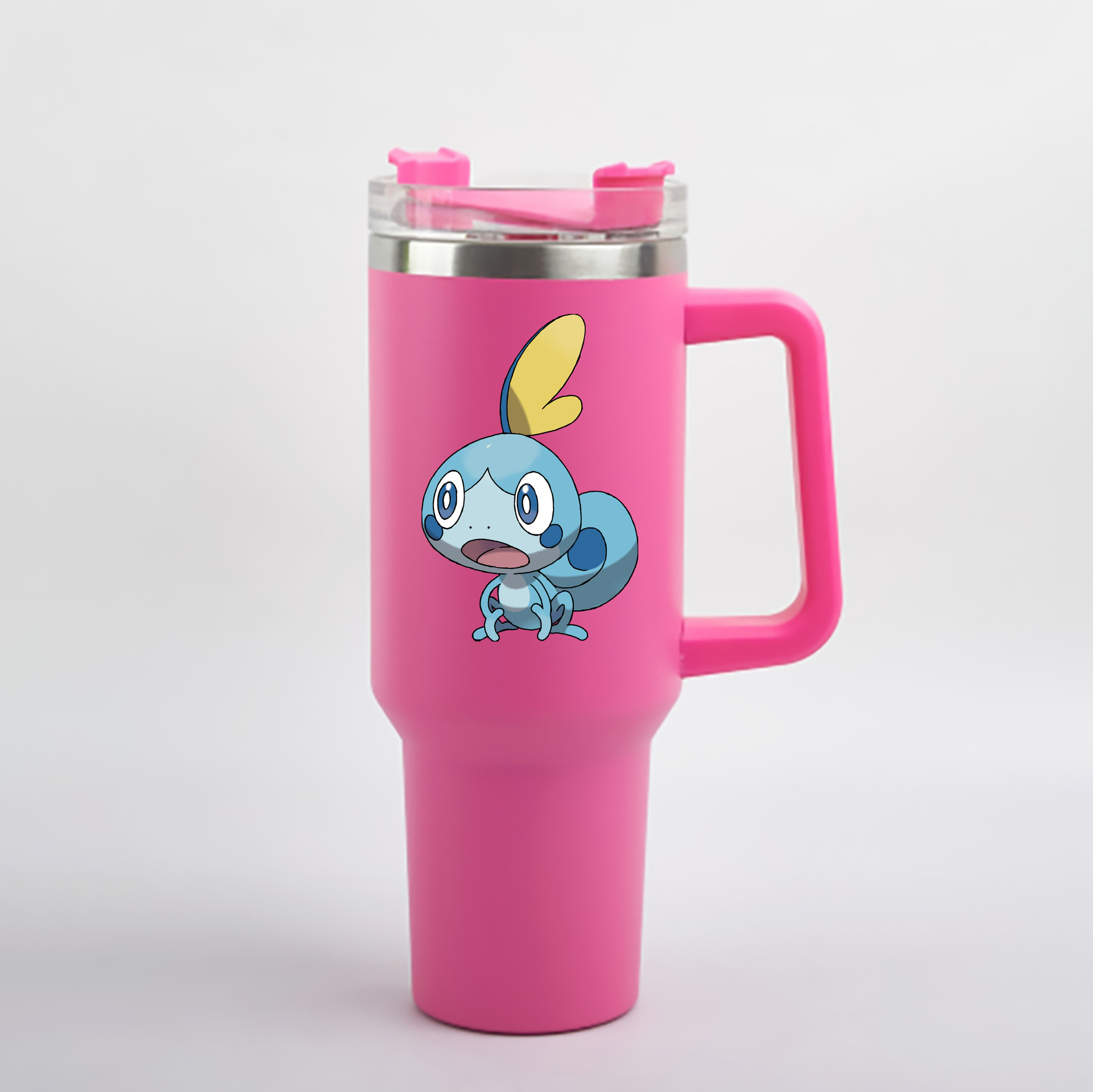 （画像用） ポケットモンスター Pokémon 1200mL車用タンブラー - クリスタルステッカー（プラスチックストロー付き）